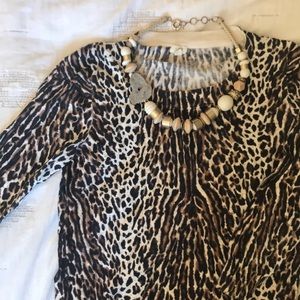 J. Crew Cheetah Print Sweater XS